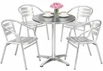 Mojawo Bistrogarnitur 5-teilig Aluminium - Edelstahl
