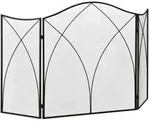 HOMCOM - Kaminschutzgitter - 126 x 76 cm - schwarz