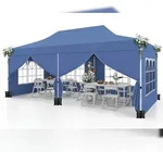 COSTWAY Pavillon 3x6m, Faltpavillon, 6 Seitenw&auml;nde, Sands&auml;cke & Tasche,...