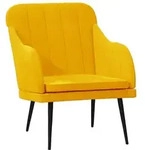vidaXL Sessel Gelb 63x76x80 cm Samt