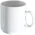 Van Well Porzellan Kaffeebecher Profi 280ml wei&szlig; stapelbar