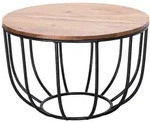 KADIMA DESIGN Couchtisch WL5.677 60x39x60 cm Sheesham Massivholz / Metall...