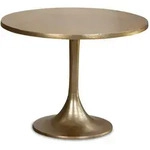 Couchtisch FineBuy Sofatisch Metall Gold &Oslash; 60 cm Tisch Wohnzimmertisch Rund