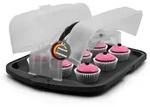BigDean Kuchen Transportbox XL rechteckig in Anthrazit &ndash; Muffin Transportbox...