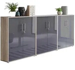 moebel-dich-auf Aktenschrank TABOR 99 in Eiche Sonoma / anthrazit Hochglanz,