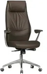 KADIMA DESIGN B&uuml;rostuhl Echtleder Braun Schreibtischstuhl X-XL 120 kg