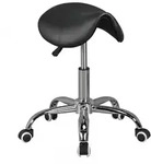 KADIMA DESIGN MENTON - Sattel-Hocker in Schwarz, Arbeitshocker mit...