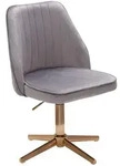 KADIMA DESIGN Schreibtischstuhl Grau Samt Design Drehstuhl mit Lehne,...