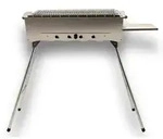Grillpeter Mangal Alanya Edelstahl Schaschlik Grill mit Grillrost Ablage