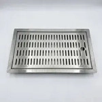 Catch tray - CNS for insertion 440 mm x 240 mm including drain connection
