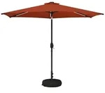 vidaXL Gartenparasol mit LED-Lichtern und Sockel 300 x 300 cm