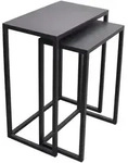 LOFT42 Brick Set aus 2 Beistelltischen - Metall - Schwarz - 64x51x31