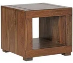 KADIMA DESIGN Couchtisch MUMBAI Massiv-Holz Sheesham 50 cm breit...