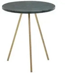 KADIMA DESIGN Beistelltisch Echter Marmor Gr&uuml;n 38x38x44cm Anstelltisch Metall...