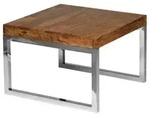 KADIMA DESIGN Beistelltisch GUNA Massiv-Holz Sheesham Wohnzimmer-Tisch...