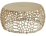 KADIMA DESIGN Couchtisch Metall Gold 66x66x30 cm Sofatisch Aluminium Rund,...