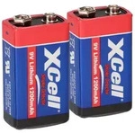 2x XCell Lithium 9V Block Hochleistungs- Batterien f&uuml;r Rauchmelder /...
