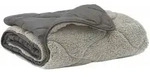 vidaXL Sommerdecke Hellgrau 140 x 220 cm Mikrofaser und Teddy-Fleece