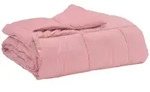 vidaXL Sommerdecke Gepolstert Rosa 155 x 200 cm Mikrofaser