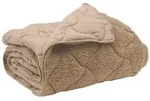 vidaXL Sommerdecke Taupe 240 x 260 cm Mikrofaser und Teddy-Fleece