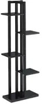 Relaxdays Pflanzenregal, Blumentreppe mit 5 Ablagen, HBT 117 x 43 x 22 cm, Stahl u.