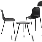 CLP 2er Sitzgruppe Mindin Kunststoff HBT: 85x166x60 cm schwarz