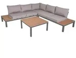 DELUKE Gartenloungeset BENNO 4tlg. - Kunststoff, Grau | Gartenm&ouml;bel Set Garten