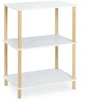 Relaxdays Standregal, 3 Ebenen, MDF & Bambus, HBT: 79 x 60 x 40 cm, K&uuml;chenregal