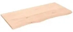 vidaXL Wandregal 100x50x2 cm Massivholz Eiche Unbehandelt
