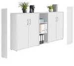 moebel-dich-auf Aktenschrank TABOR 8 in wei&szlig; / wei&szlig; matt, Schrankwand,