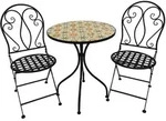 3tlg Mosaik Sitzgarnitur Gartengarnitur Bistro Set Outdoor M&ouml;bel