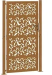 vidaXL Gartentor 105x180 cm Wetterfester Stahl Blatt-Design