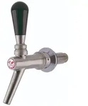 Kolbenschankhahn V20 aus Chromnickelstahl, matt