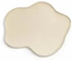 LOFT42 Serva Tablett aus organischem Metall &ndash; Beige &ndash; &Oslash;60 cm