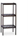 Relaxdays Bambus Badregal, 3 Ablagefl&auml;chen, Holzregal, Standregal, Bambusregal,