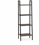 Relaxdays Standregal, modernes Leiterregal m. 4 Ablagen, Pflanzen, B&uuml;cher & Deko,