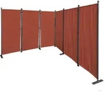 QUICK STAR Paravent 6tlg. 340x165cm Rotorange RAL 2001