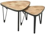 KADIMA DESIGN Design Couchtisch 2er Set Mango / Akazie Massivholz Satztisch