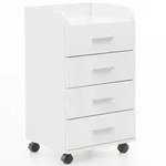 KADIMA DESIGN Rollcontainer WL5.748 40 x 70,5 x 33 cm Wei&szlig;,...