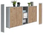 moebel-dich-auf Aktenschrank TABOR 8 in lichtgrau / Gold Harbor Oak,...