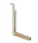 Relaxdays T&uuml;rgarderobe klappbar 2er Set, zum Einh&auml;ngen, T&uuml;rhaken 6 Kleiderb&uuml;gel,