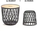 Prosperplast - 3er Set Multifunktionsk&ouml;rbe 55L + 2x35L Uniqubo aus...