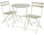 tectake Bistrotisch Set Frieda, klappbar f&uuml;r 2 Personen Creme