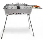 Grillpeter Mangal Astana Deluxe 9er Spie&szlig;dreher 230V Alumotor BBQ Deckel...