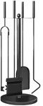 Outsunny - Kaminbesteck Set - schwarz