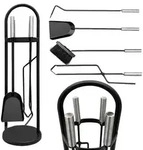 DanDiBo Kaminbesteck Modern Schwarz 5 Teilig Set 96573 Kaminset Kamingarnitur