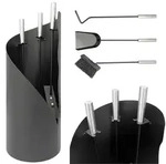 DanDiBo Kaminbesteck Schwarz Modern 4 Teilig Set 96571 Kaminset Kamingarnitur