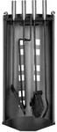 tectake Kaminbesteck mit Edelstahlgriffen 5-tlg. Grau