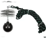TRIZERATOP Ensemble de brosses de chemin&eacute;e, 10 m, 125 mm, 1,3 kg