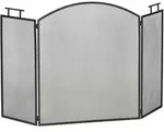 HOMCOM - Kaminschutzgitter - 128 x 2 x 76,5 cm - schwarz